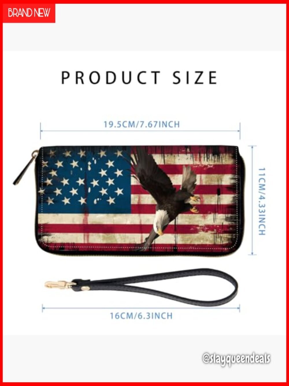 Large Capacity Leather Clutch with RFID Blocking & Detachable Wrist Strap - Picture 3 of 7